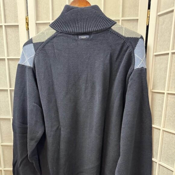 Nautica,Men's, Sweater,Dark Blue-Multicolor,Sz L, Cotton,Long Sleeve, Zipper! - Picture 3 of 8